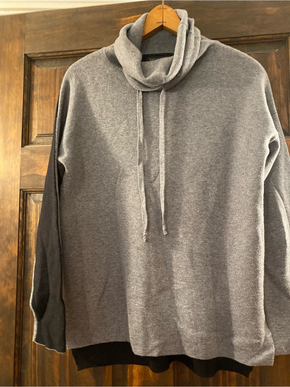 Rachel Zoe Two-Tone Gray Turtleneck Sweater